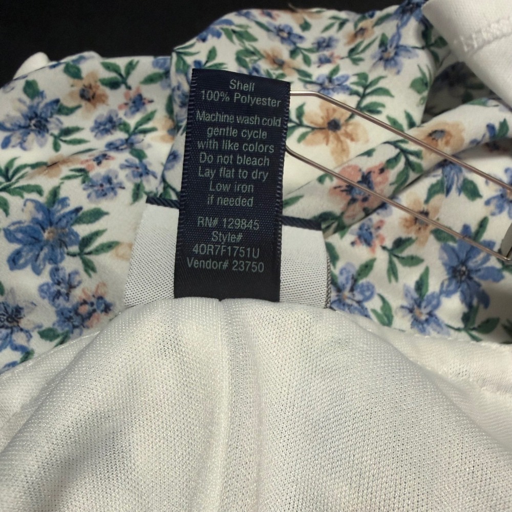 Daytrip Women M Blue Floral Sleeveless Drawstring Mini Dress Cottagecore - Picture 4 of 6